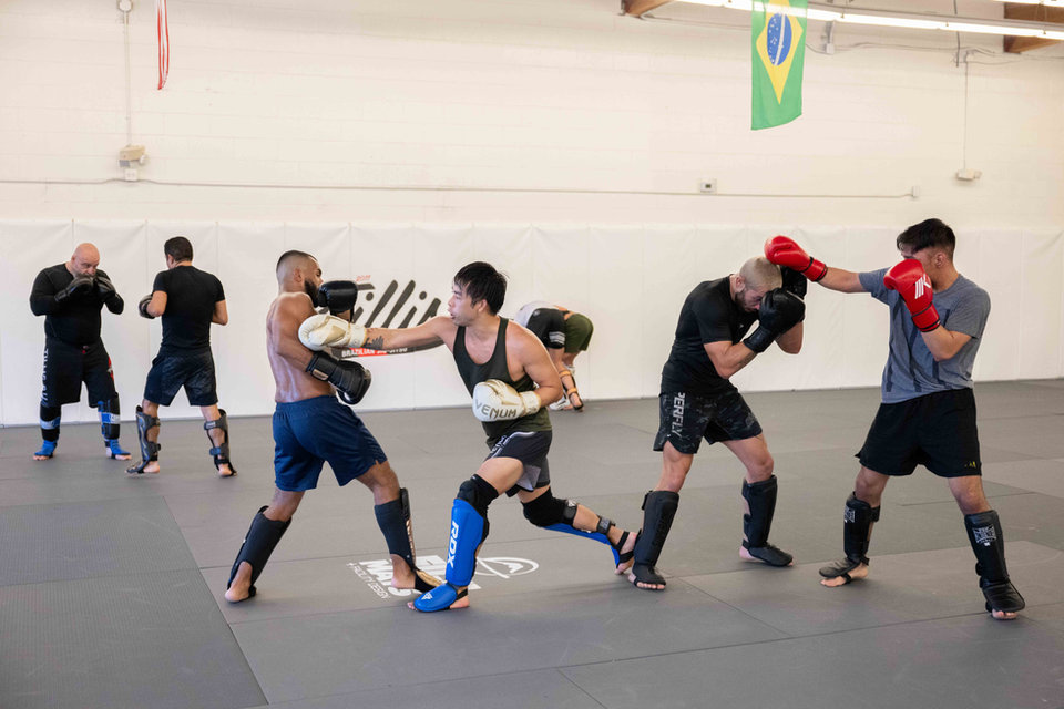 Boxing training at the Tillis academy