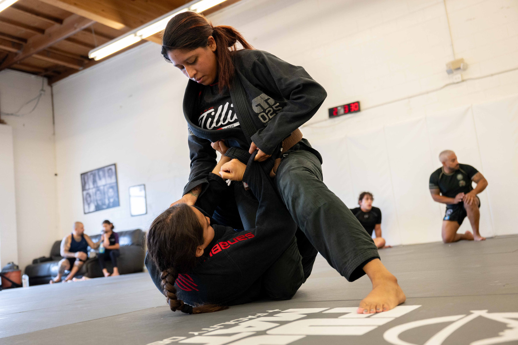 Tillis students training Brazilian Jiu Jitsu together